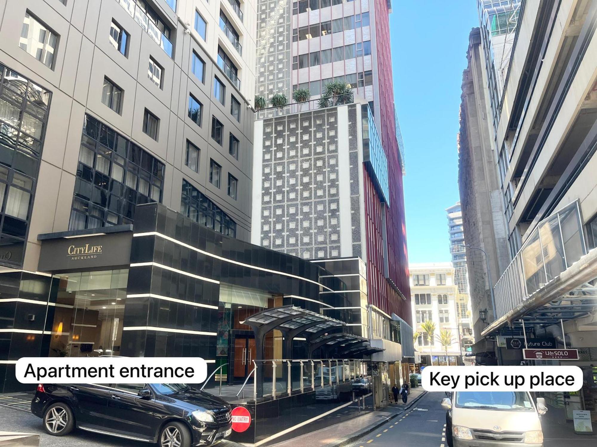 Highrise Studio Apartment W/ Ac, Pool & Gym In Auckland Cbd Ngoại thất bức ảnh